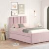 0a711e18-d8c3-46c9-bab1-e3d2d3cbcd2a.jpg MAYA - Pink Twin, Full Platform Bed w/ Trundle