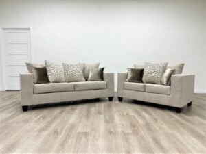 110-Hollywood Beige Sofa & Loveseat
