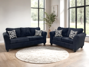 210 BLACK - 2PC Sofa and Loveseat Set