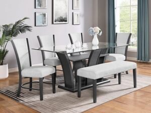 1216DV.jpg 1216DVT-6P CAMELIA DOVE DINING GROUP