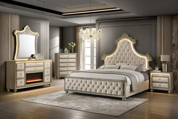 Majesty2 Beige 4PC or 5PC Set - Queen, King