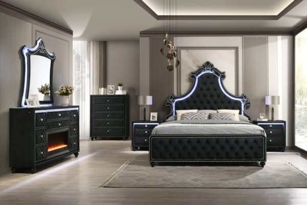 Majesty2 Black 4PC or 5PC Set - Queen, King