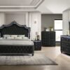 Kingdom Black 4PC OR 5PC Set - Queen, King