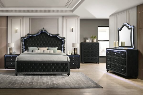 Kingdom Black 4PC OR 5PC Set - Queen, King