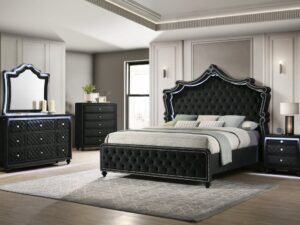 Kingdom Black 4PC OR 5PC Set - Queen, King