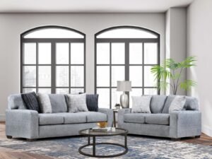 Sofa and Loveseat Charcoal 4002