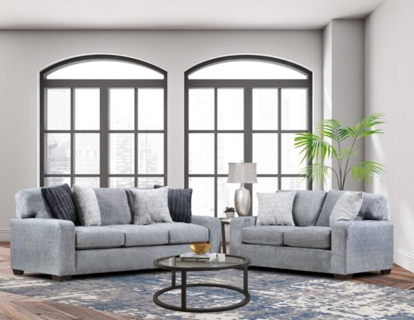 Sofa and Loveseat Charcoal 4002