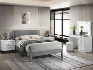 5097LG.jpg 5097LG LUCIA BED FRAME LIGHT GRAY
