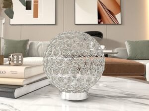 6262T-2.jpg 6262T-2 CRYSTAL GLOBE TABLE LAMP