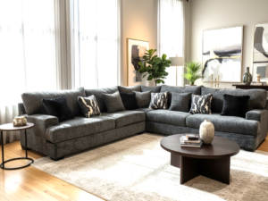 9650 - Oversized Sectional (Charcoal)
