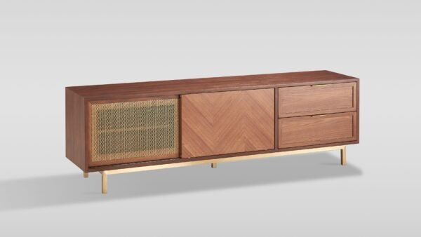 A-TV03-WLN_1.jpg Milana TV Console (Walnut Gold)