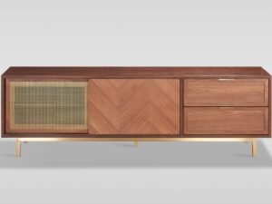 Milana TV Console (Walnut Gold)