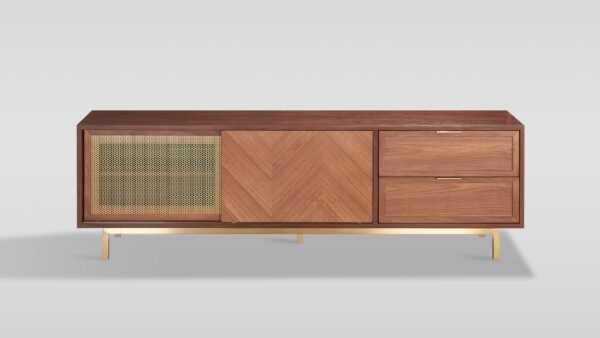 A-TV03-WLN_2.jpg Milana TV Console (Walnut Gold)