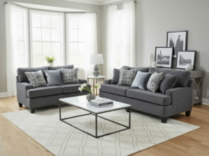 Sofa & Loveseat Atlantic Charcoal (Oversized)