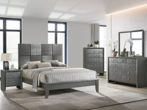 B4715.jpg SETB4715 DENKER GUNMETAL BEDROOM GROUP