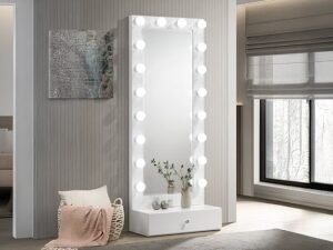 B4852WH-DB.jpg B4852WH-DB-SET LUXO TALL LIGHTED VANITY W/DRAWER