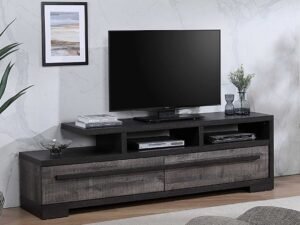 B8160-9.jpg B8160-9 REMINGTON TV STAND GRAY/EBONY