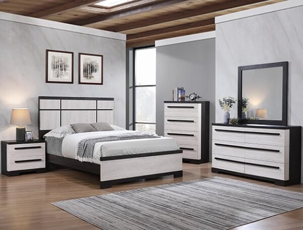 B8162.jpg SETB8162 REMINGTON BEDROOM BLACK/WHITE