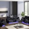 Nancy 3PC Recliner Set Black (SOLD OUT)