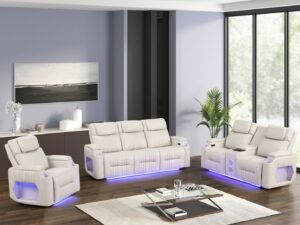 Nancy 3PC Recliner Set Sand