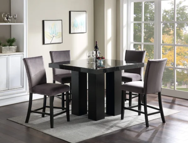 D163BK-D163C-GY-scaled1.webp Camila 5PC Dining Set Black Top/Grey