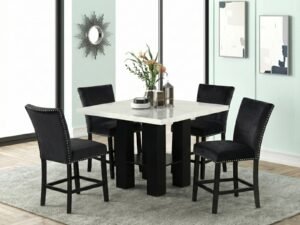 D523-Vlevet.jpg Granada Dining 5 PC Set Black