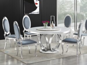 D615 Maxi Table (Cream/Chrome)