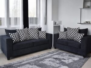 Sofa Loveseat Black 300