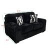 S319 Sofa and Loveseat (Black)