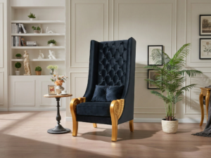 A-CH02 Throne 62.5" Tall (Black)