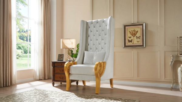 A-CH02 Throne 62.5" Tall (White)