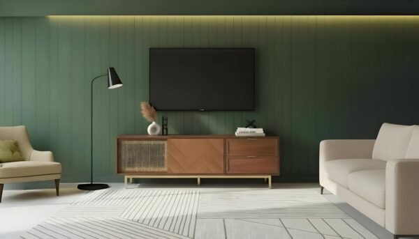 Milana.jpg Milana TV Console (Walnut Gold)