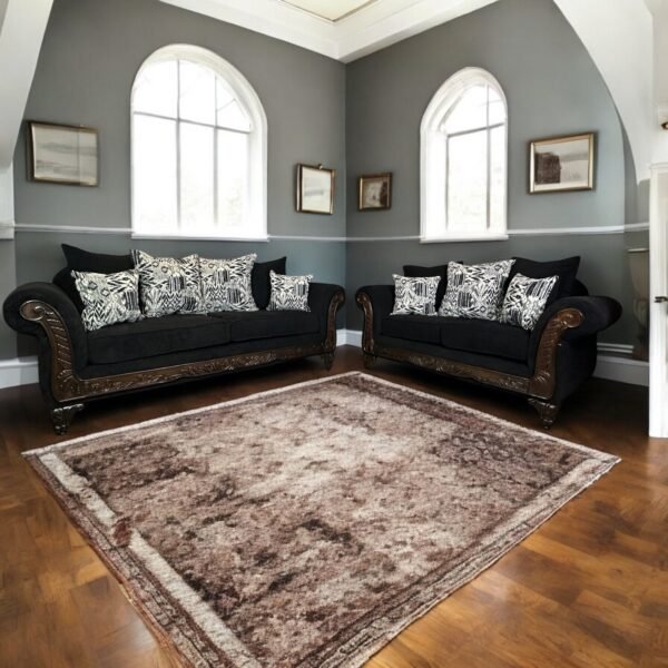 Helen Sofa and Loveseat Black