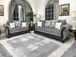 Helen Sofa and Loveseat Grey
