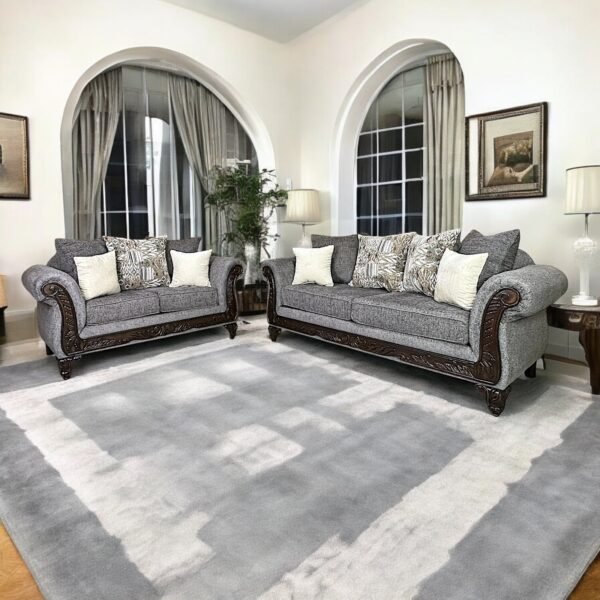 Helen Sofa and Loveseat Grey