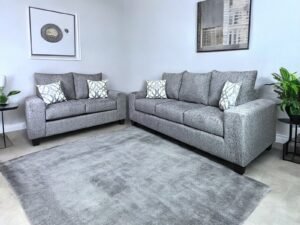 4190 2 PC Sofa and Loveseat Grey (SOLD OUT)