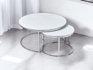 Tanner Round Nesting Table - Silver (SOLD OUT)
