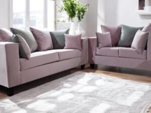 Baby Pink Sofa & Loveseat