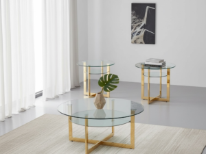 Emma 3PC Coffee Table Set Gold