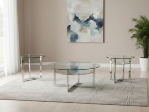 Emma 3PC Coffee Table Set Silver