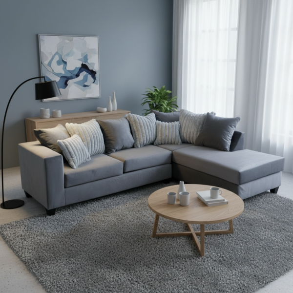 Sectional Grey (Velvet)