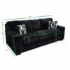 S319 Sofa and Loveseat (Black)