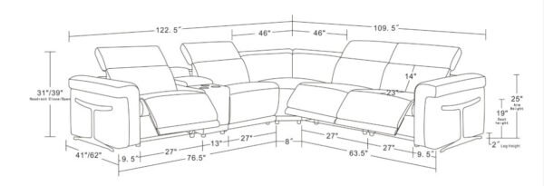 MI-1112 Lucca 6pcs (L.T. Grey)