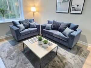 Sofa and Loveseat Charcoal 300