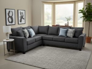 Sectional Atlantic Charcoal (Oversized)