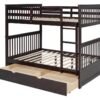 BB30 Full/Full Bunk Bed w/Twin Trundle Espresso