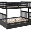 BB32 Full/Full Bunk Bed w/Twin Trundle Black