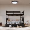 BB32 Full/Full Bunk Bed w/Twin Trundle Black