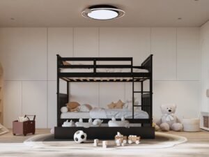 bb32_orig-1.jpg BB32 Full/Full Bunk Bed w/Twin Trundle Black