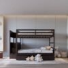 BB50 FULL/FULL Bunk Bed w/Twin Trundle + Staircase Storage